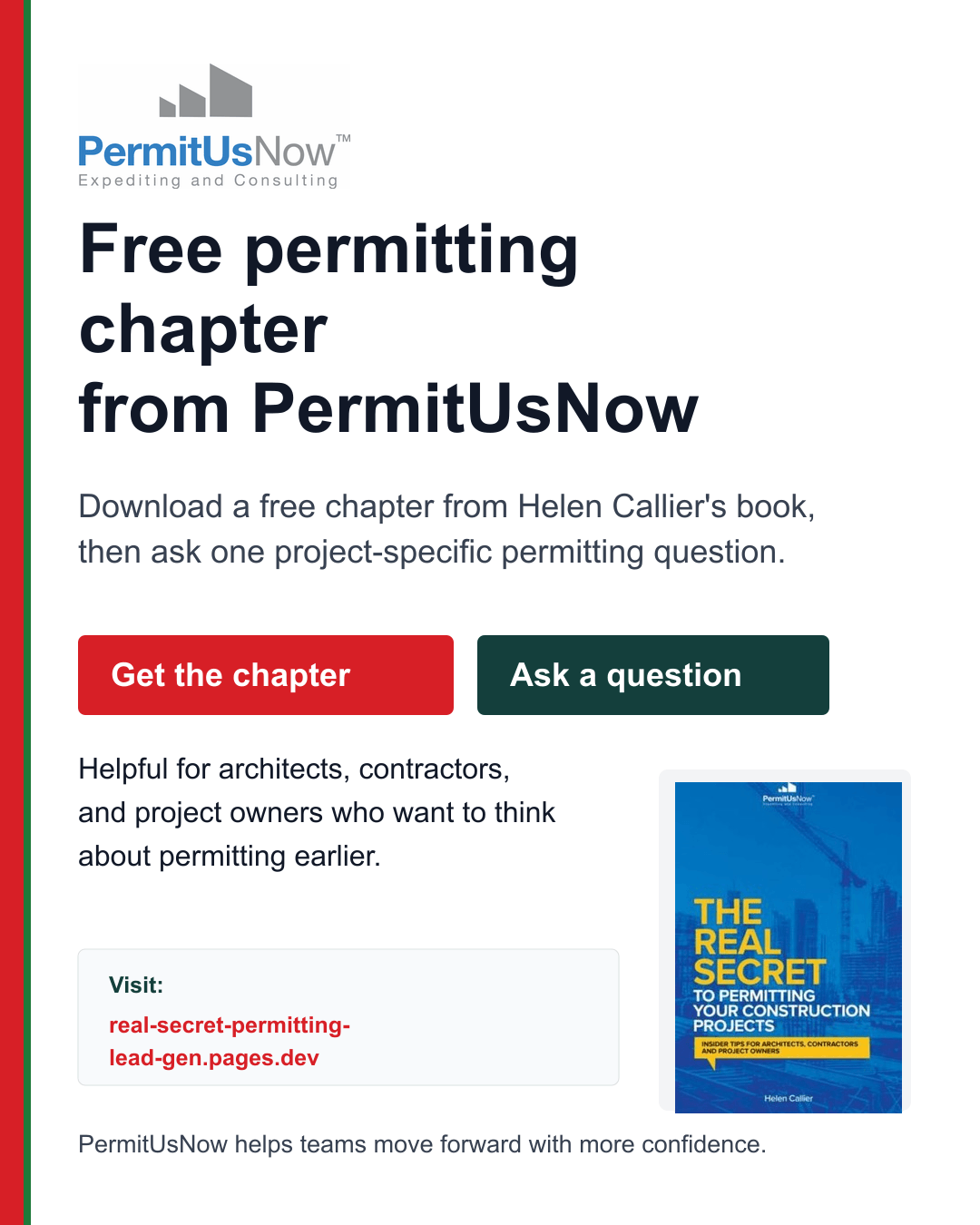 PermitUsNow free chapter and ask a question flyer